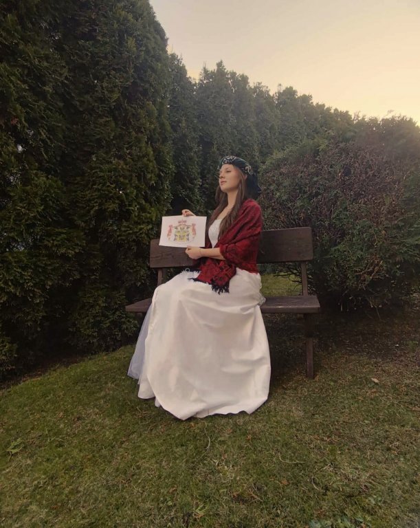 Zdjęcie przedstawiające Helenę z Przezdzieckich Radziwiłłową, w wykonaniu klasy II TI